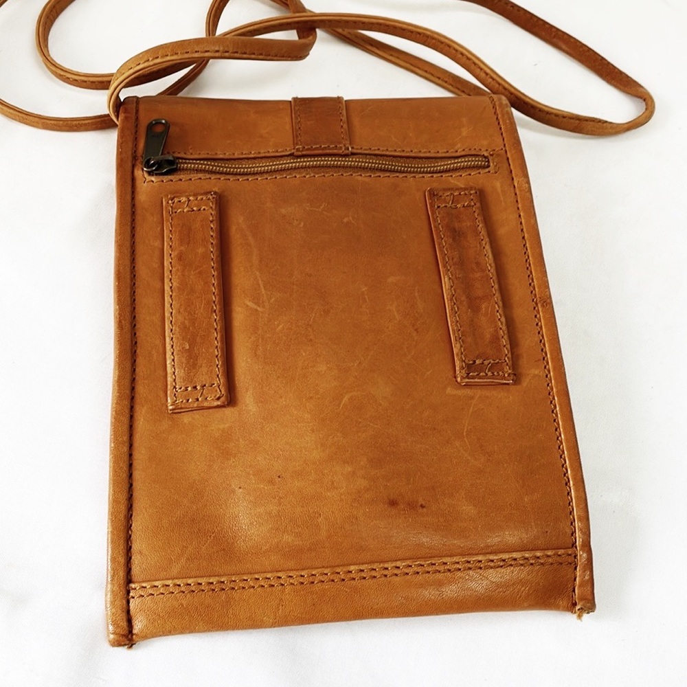 Ellington Cognac Leather Crossbody Bag & Combo Belt B… Gem